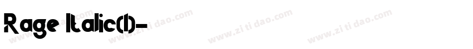 Rage Italic(1)字体转换